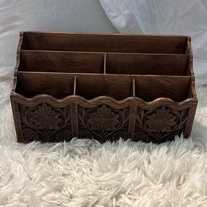 Vtg. Lerner Faux Wood Letter Organizer